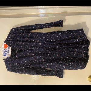 GAP navy, pink & white 3/4 sleeved dress